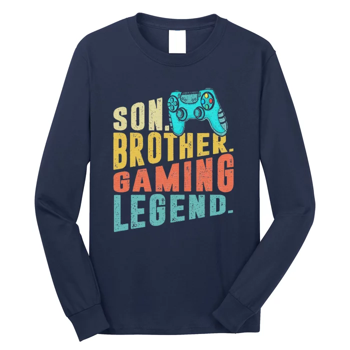 Funny Gamer Son Big Brother Gaming Legend Gift Long Sleeve Shirt