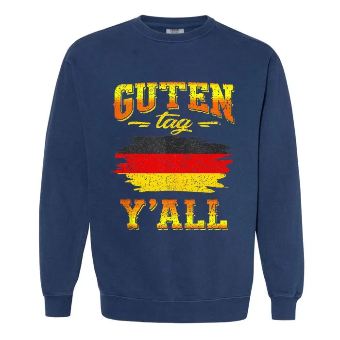 Funny German Saying Quote Joke Germany Flag Garment-Dyed Sweatshirt