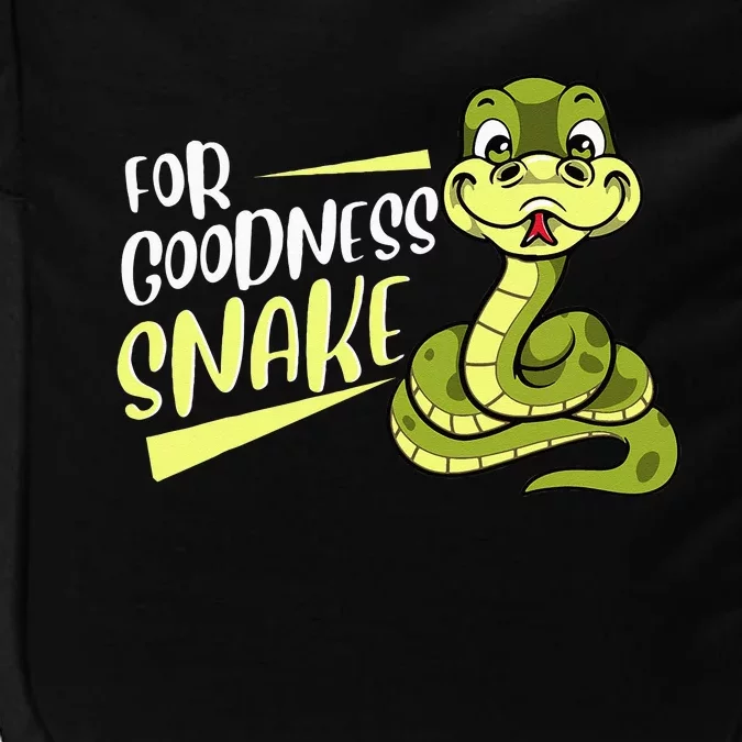 For Goodness Snake Funny Ball Python Joke Pun Reptile Lizard Impact Tech Backpack