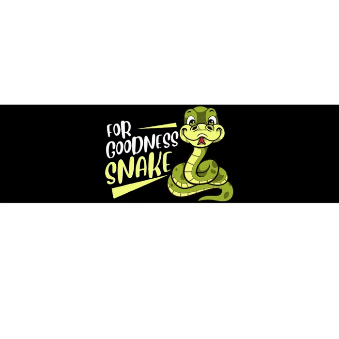 For Goodness Snake Funny Ball Python Joke Pun Reptile Lizard Bumper Sticker