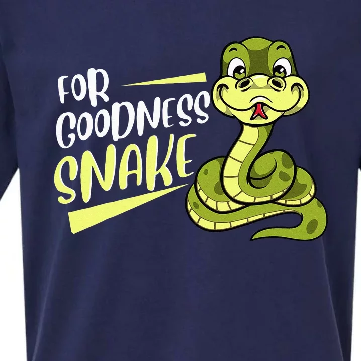 For Goodness Snake Funny Ball Python Joke Pun Reptile Lizard Sueded Cloud Jersey T-Shirt