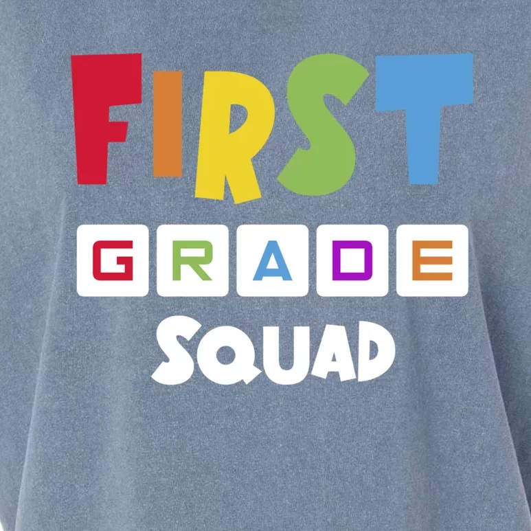 First Grade Squad Team 1St Grade Teacher Gift Garment-Dyed Women's Muscle Tee