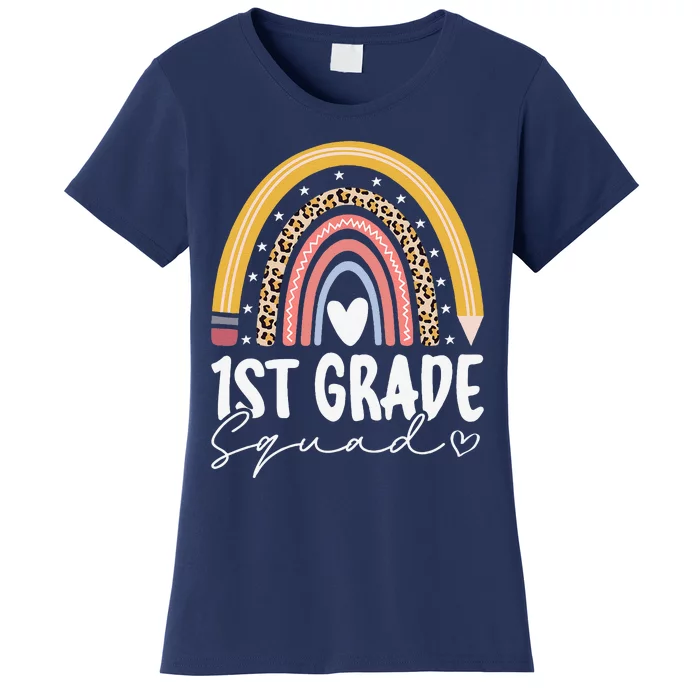 First Grade Squad 1st Grade Team Retro First Day Of School Women's T-Shirt