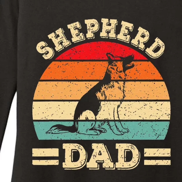 Funny German Shepherd Dad Print Dog Vintage Retro Womens CVC Long Sleeve Shirt