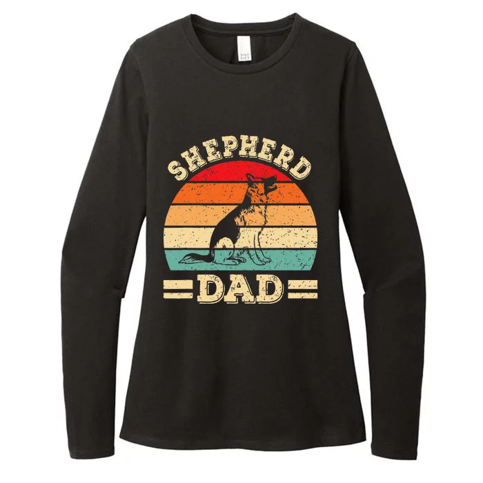 Funny German Shepherd Dad Print Dog Vintage Retro Womens CVC Long Sleeve Shirt