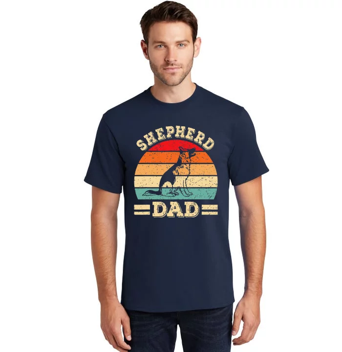 Funny German Shepherd Dad Print Dog Vintage Retro Tall T-Shirt