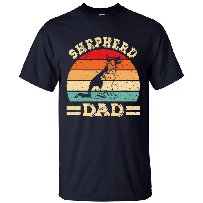 Funny German Shepherd Dad Print Dog Vintage Retro Tall T-Shirt