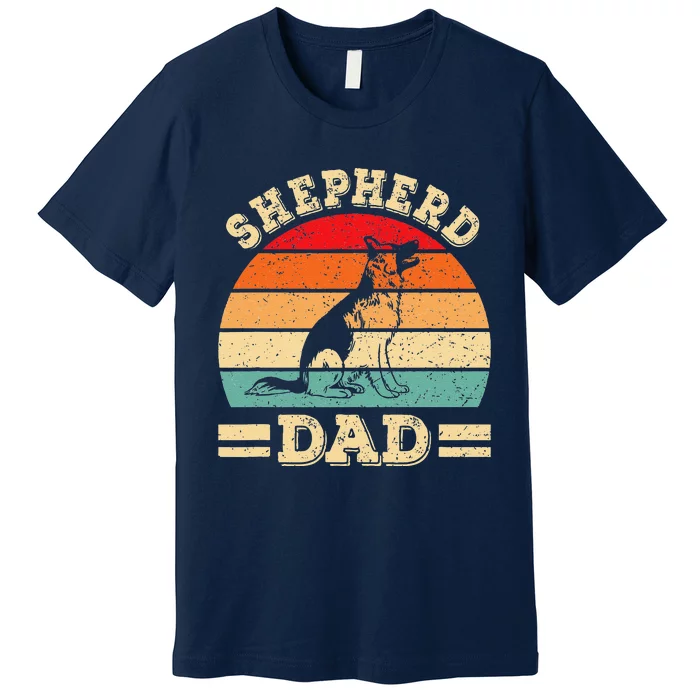 Funny German Shepherd Dad Print Dog Vintage Retro Premium T-Shirt