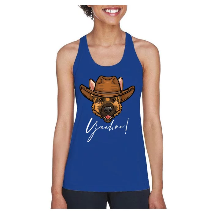 Funny Ger Shepherd Gift Ger Shepherd Cow Gift Women's Racerback Tank