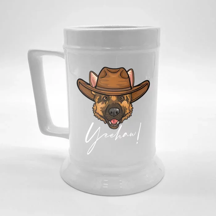 Funny Ger Shepherd Gift Ger Shepherd Cow Gift Front & Back Beer Stein