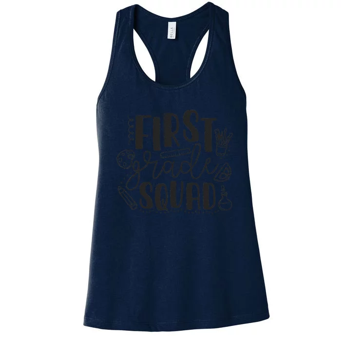 First Grade Squad Teacher Women's Racerback Tank