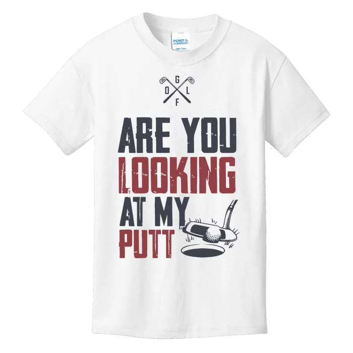 Funny Golf Skull Are You Looking At My Putt Golf Kids T-Shirt