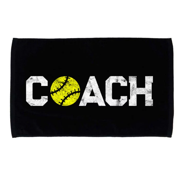 Funny Gift Softball Coaches Appreciation Softball Coach Meaningful Gift Microfiber Hand Towel