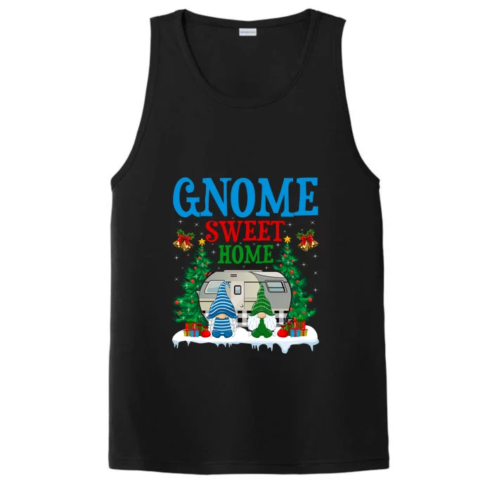 Funny Gnome Sweet Home Camper Camping Christmas Gift Performance Tank