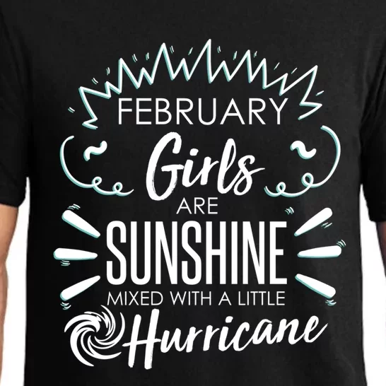 February Girls Sunshine Mixed With A Little Hurricane Gift Pajama Set