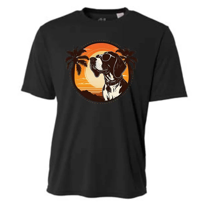 Funny german shorthaired pointer Cute Cool Sunglasses Cooling Performance Crew T-Shirt