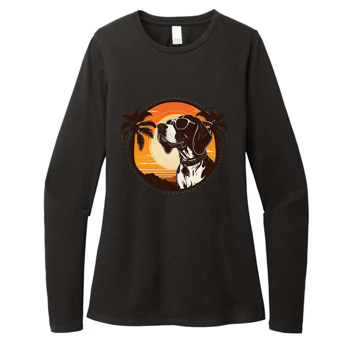 Funny german shorthaired pointer Cute Cool Sunglasses Womens CVC Long Sleeve Shirt