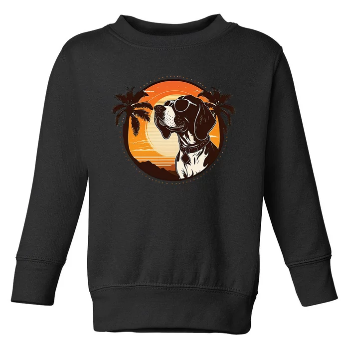 Funny german shorthaired pointer Cute Cool Sunglasses Toddler Sweatshirt