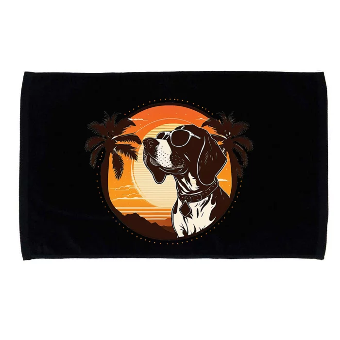 Funny german shorthaired pointer Cute Cool Sunglasses Microfiber Hand Towel