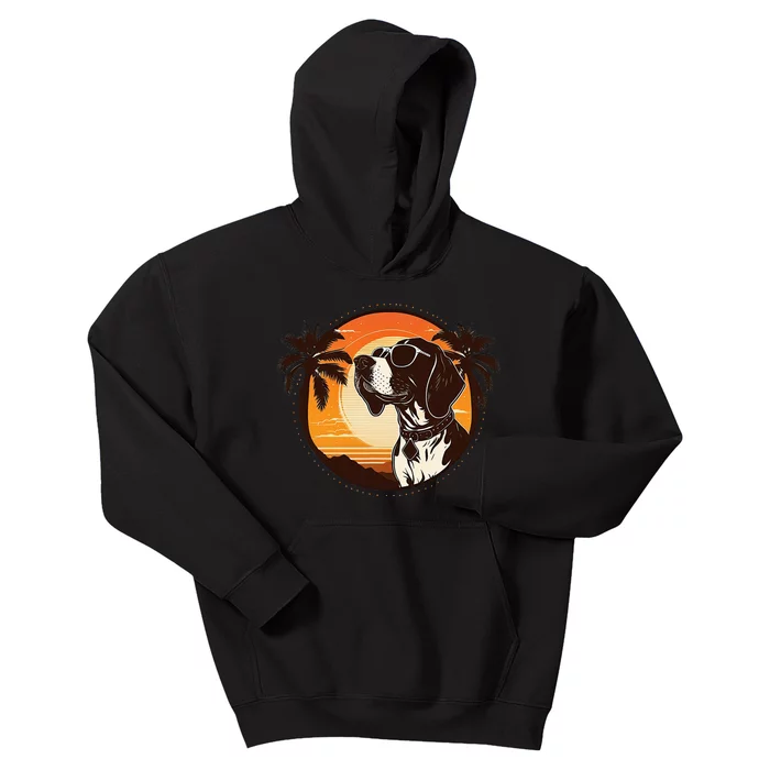 Funny german shorthaired pointer Cute Cool Sunglasses Kids Hoodie