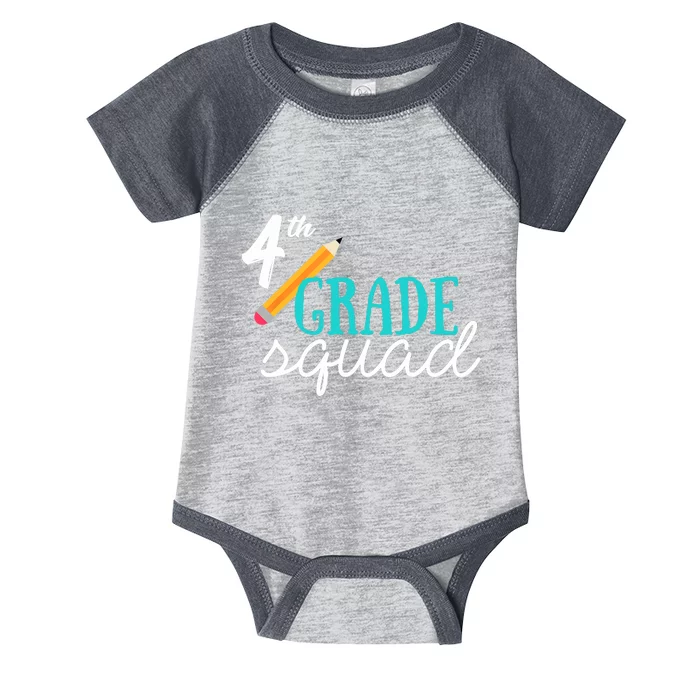 Fourth Grade Squad Teachers 4th Graders Infant Baby Jersey Bodysuit