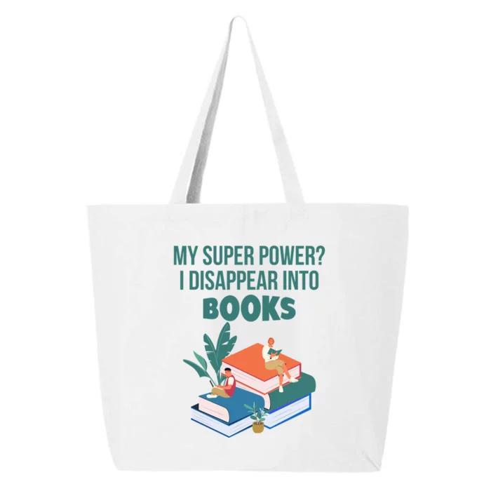 Funny Gift Super Power Book Reading 25L Jumbo Tote