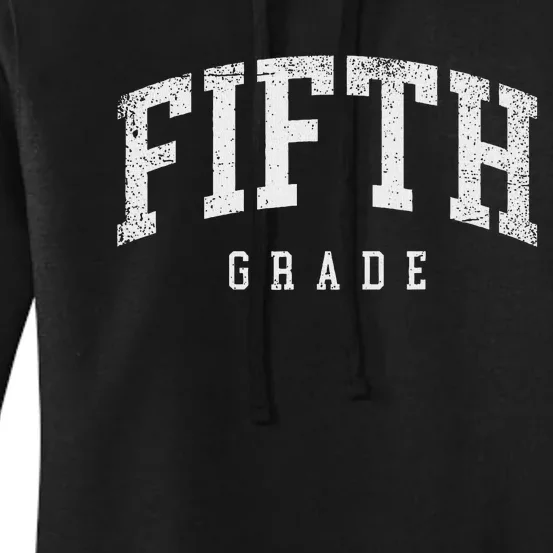 Fifth Grade Squad 5th Grade Team Retro First Day Of School Women's Pullover Hoodie