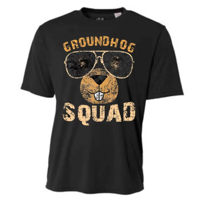 Funny Groundhog Squad Happy Groundhog Day 2024 Cooling Performance Crew T-Shirt