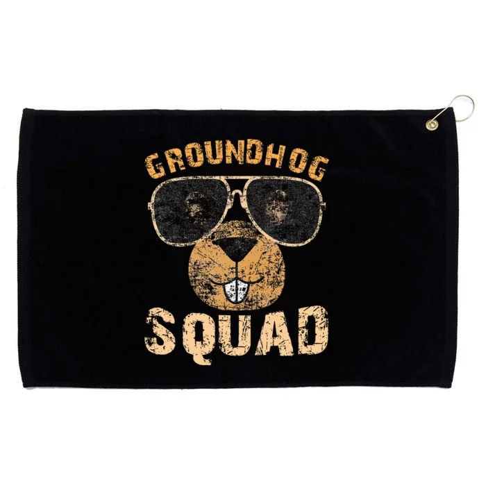 Funny Groundhog Squad Happy Groundhog Day 2024 Grommeted Golf Towel