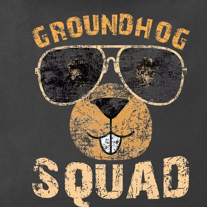 Funny Groundhog Squad Happy Groundhog Day 2024 Zip Tote Bag