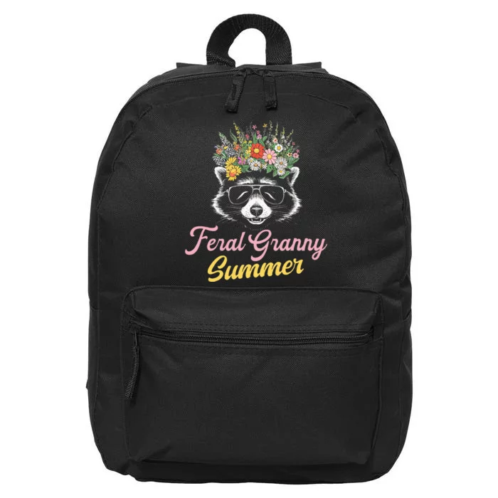 Feral Granny Summer Shirts For Graden Grandma 16 in Basic Backpack