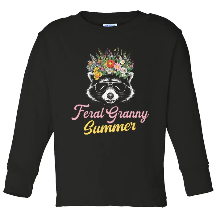 Feral Granny Summer Shirts For Graden Grandma Toddler Long Sleeve Shirt