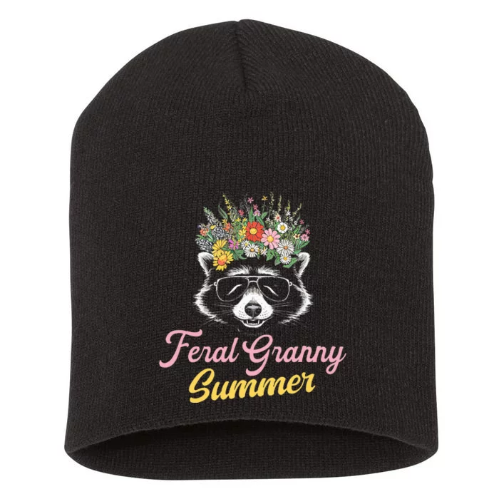 Feral Granny Summer Shirts For Graden Grandma Short Acrylic Beanie