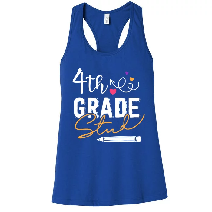 Fourth Grade Stud Gift Women's Racerback Tank