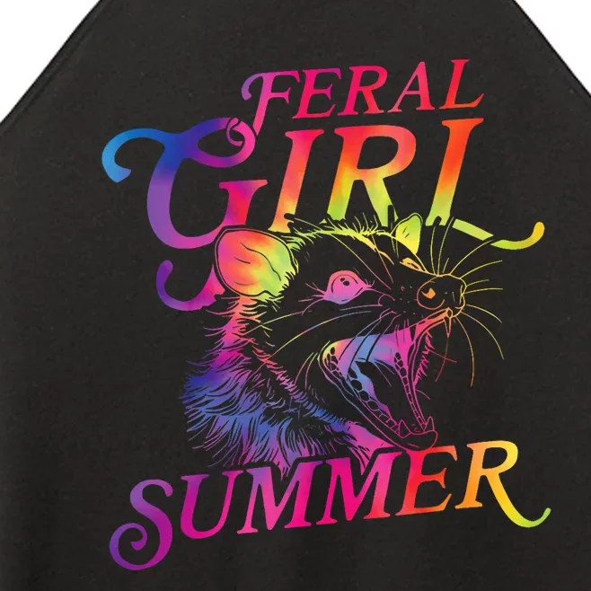 Feral Girl Summer Funny Women’s Perfect Tri Rocker Tank