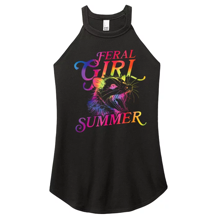 Feral Girl Summer Funny Women’s Perfect Tri Rocker Tank