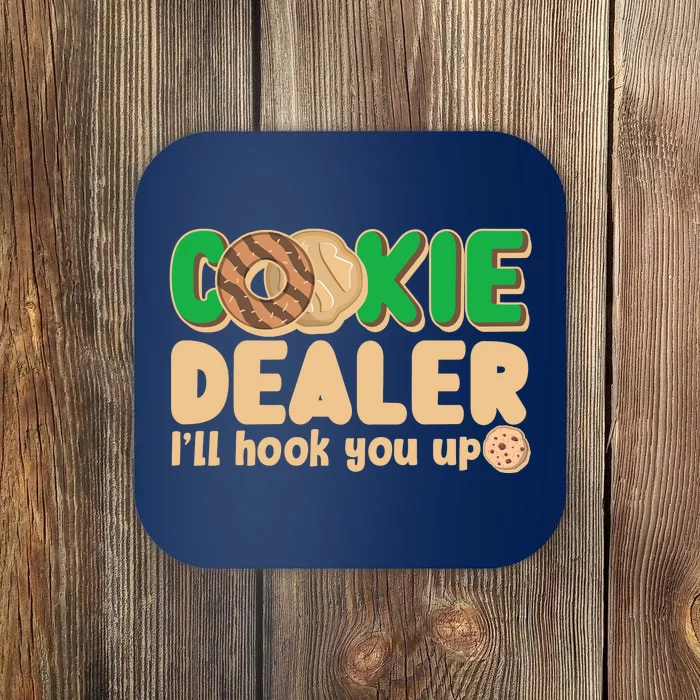 Funny Girl Scout Cookie Dealer I'll Hook You Up Coaster