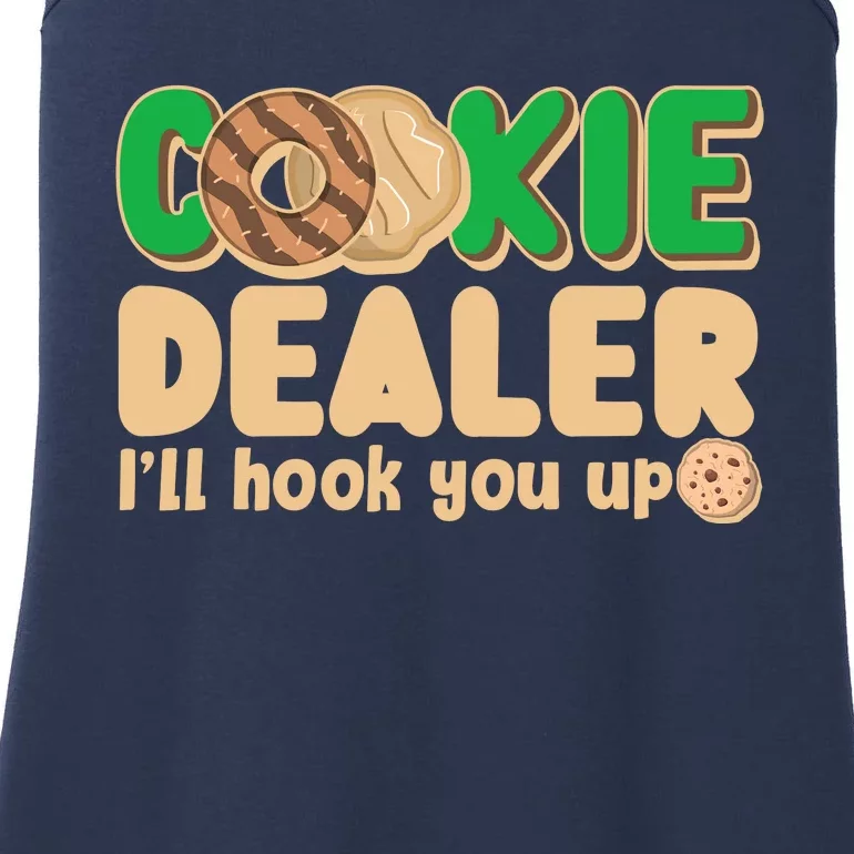 Funny Girl Scout Cookie Dealer I'll Hook You Up Ladies Essential Tank