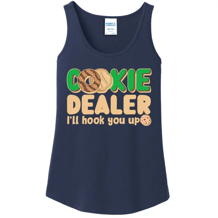 Funny Girl Scout Cookie Dealer I'll Hook You Up Ladies Essential Tank