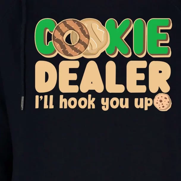 Funny Girl Scout Cookie Dealer I'll Hook You Up Womens Funnel Neck Pullover Hood