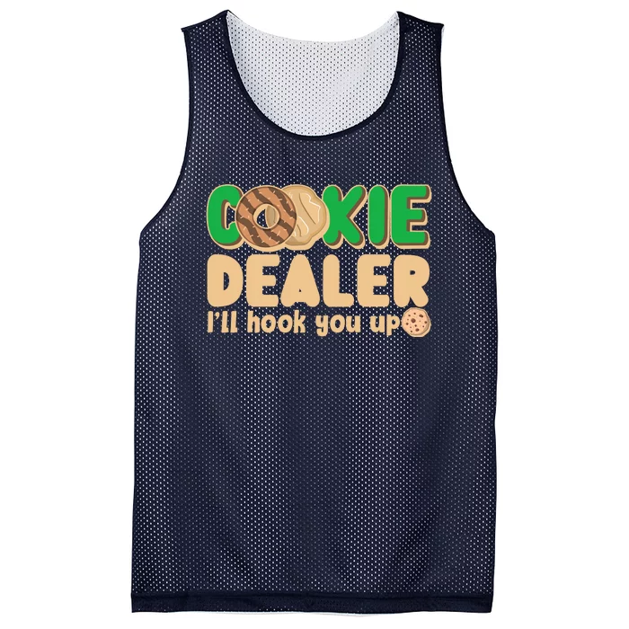 Funny Girl Scout Cookie Dealer I'll Hook You Up Mesh Reversible Basketball Jersey Tank