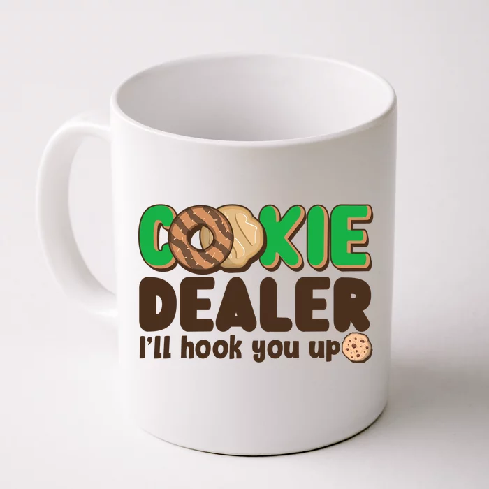 Funny Girl Scout Cookie Dealer I'll Hook You Up Front & Back Coffee Mug