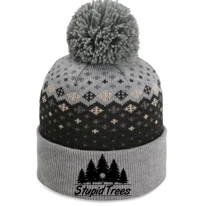 Funny Golfer Stupid Trees The Baniff Cuffed Pom Beanie