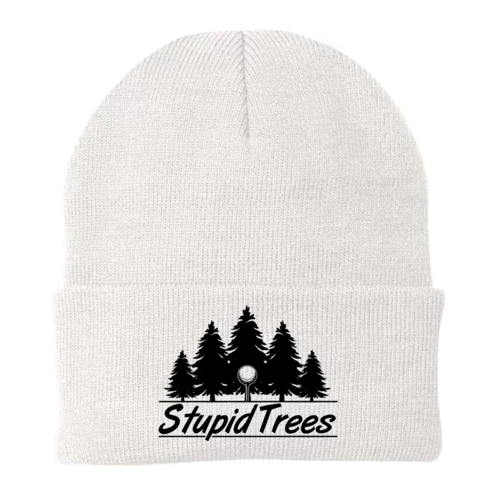 Funny Golfer Stupid Trees Knit Cap Winter Beanie