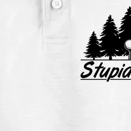 Funny Golfer Stupid Trees Dry Zone Grid Performance Polo