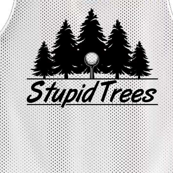 Funny Golfer Stupid Trees Mesh Reversible Basketball Jersey Tank