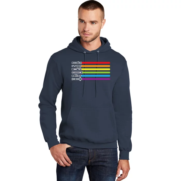 Funny Gay Saber Rainbow Lgbt Pride Month 2024 Lgbtq Gift Hoodie