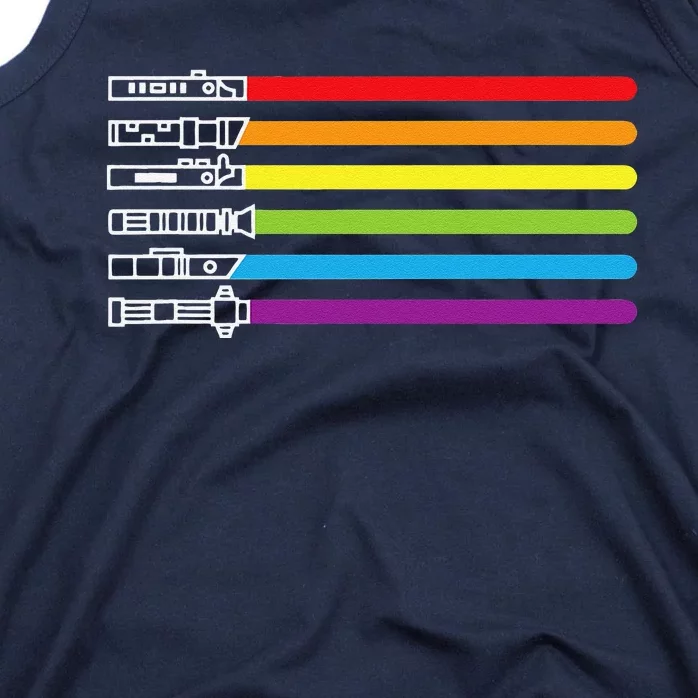 Funny Gay Saber Rainbow Lgbt Pride Month 2024 Lgbtq Gift Tank Top