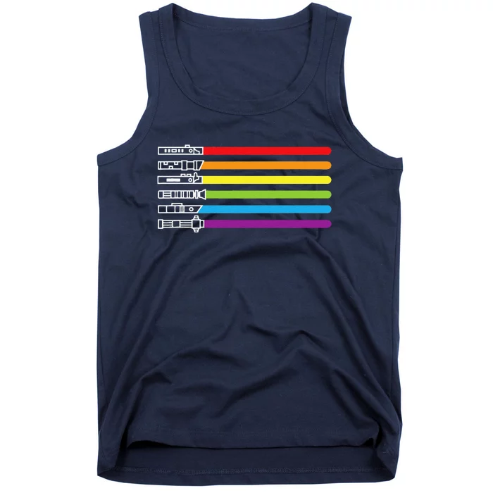 Funny Gay Saber Rainbow Lgbt Pride Month 2024 Lgbtq Gift Tank Top