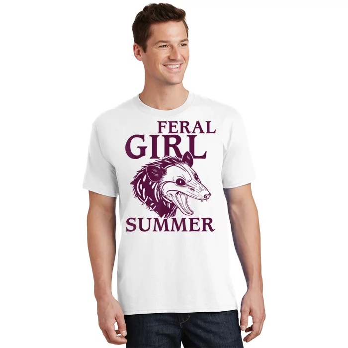 Feral Girl Summer Opossum Vintage T-Shirt